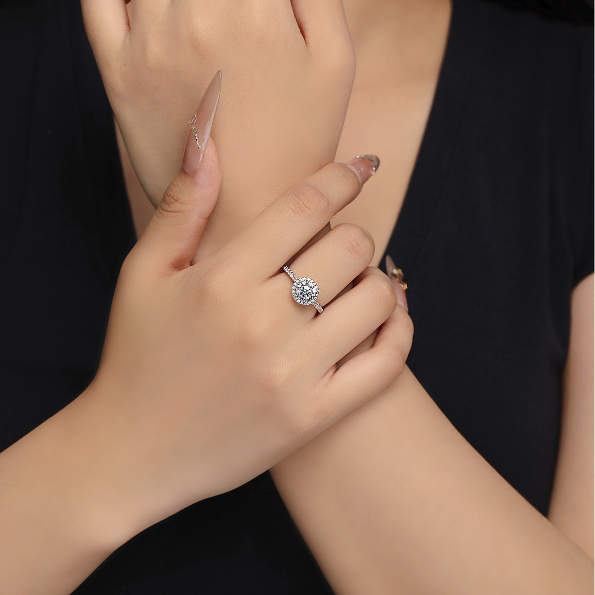 Four-Paw Round S925 Sterling Silver Women's Ring