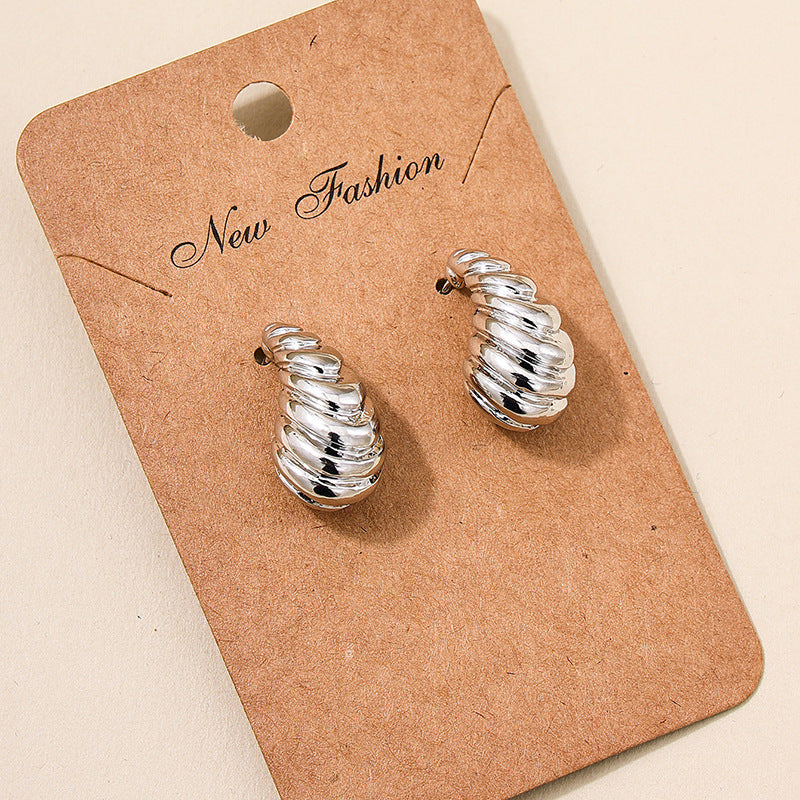 Spiral Metal Small Ladies Earrings - Vienna Verve Collection