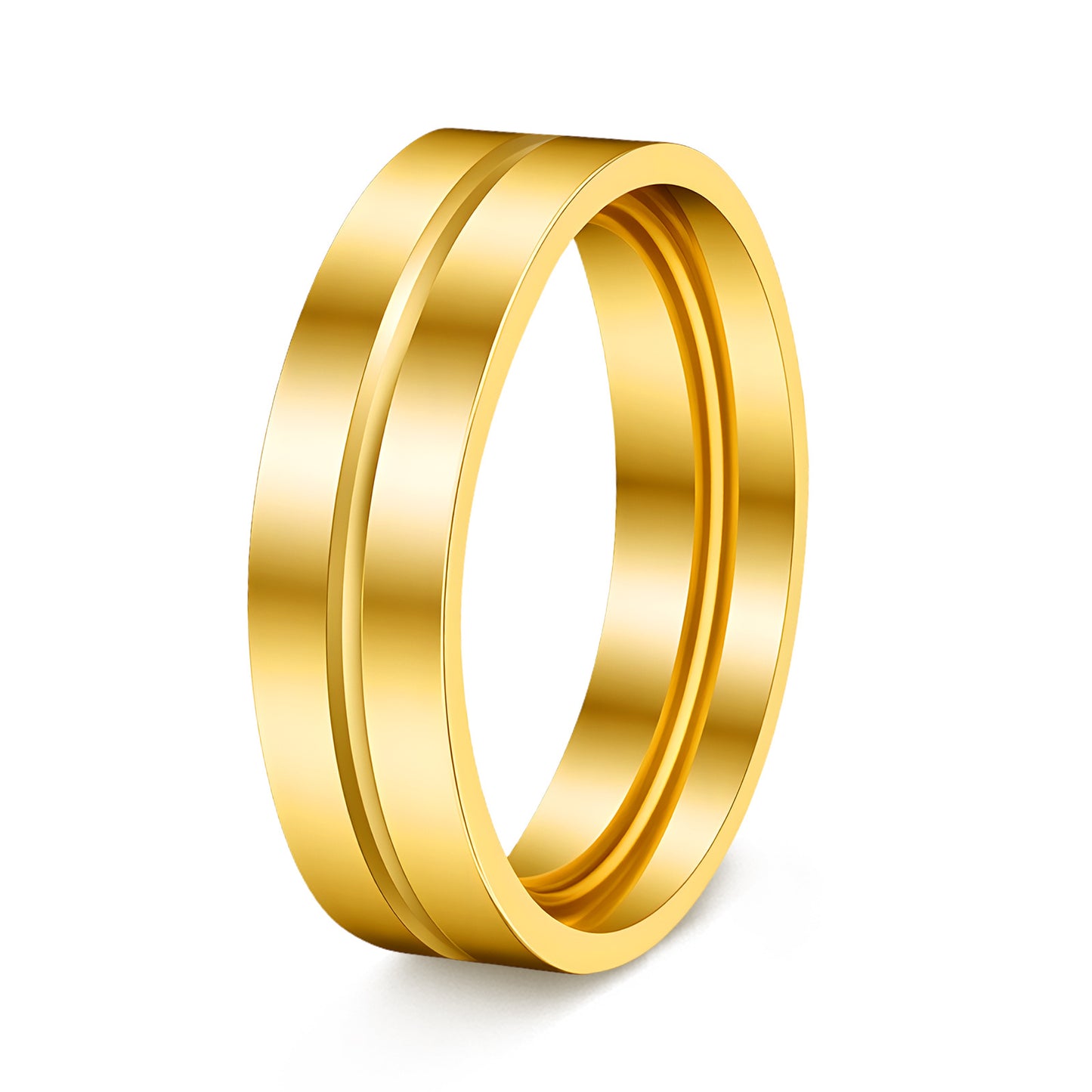 Planderful Everyday Genie Zircon Ring for Couples Unisex Durable Stainless Steel Jewelry with Inlaid Zircon
