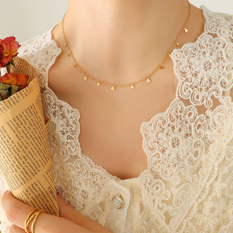 Golden Roman Palace Clavicle Chain Necklace - Everyday Genie Collection