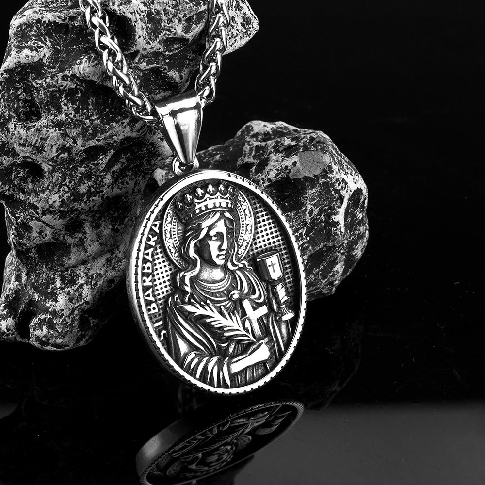 European And American Retro Men's Jewelry Stainless Steel Pendant Necklace