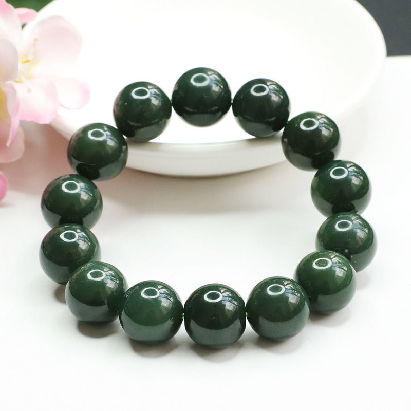 Dark Taqing Hetian Jade Bracelet