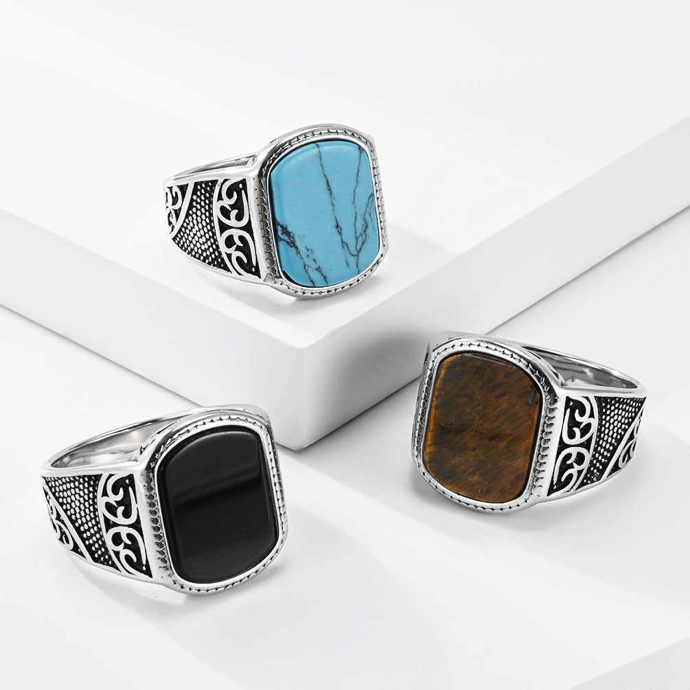 Vintage Stainless Steel Men's Ring
