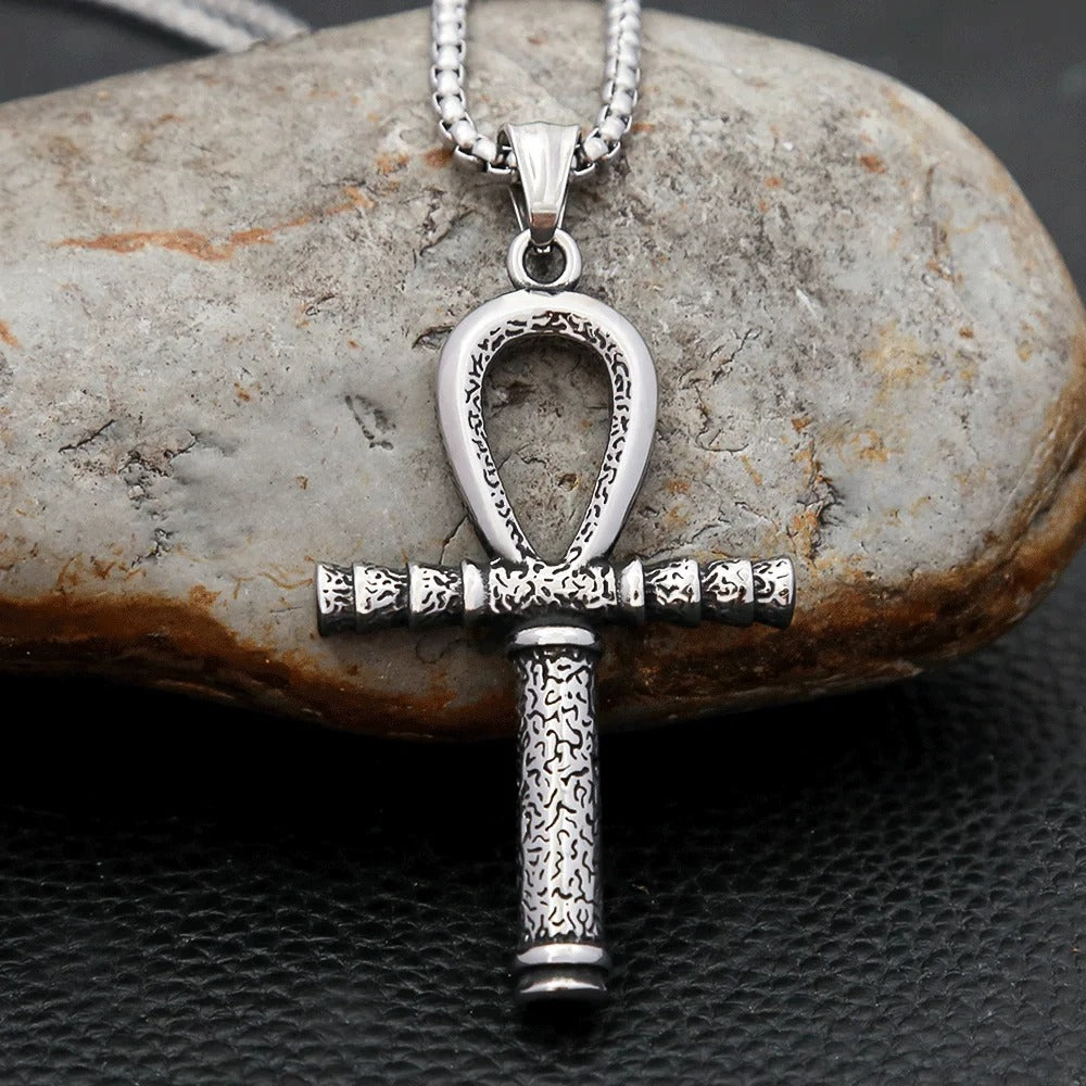 Eye of Horus Cross Stainless Steel Men's Pendant Necklace