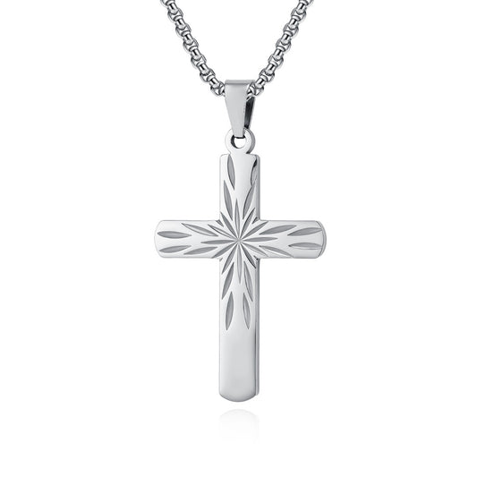 Planderful Shop Stainless Steel Cross Pendant Necklace For Men Minimalist Durable Everyday Style