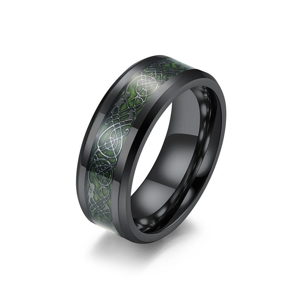 European And American Style Tungsten Steel Dragon Ring