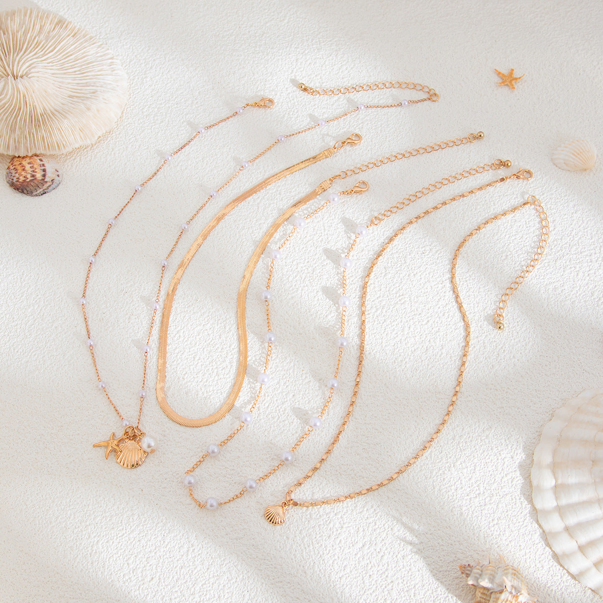 Planderful Vienna Verve Necklace – Elegant Imitation Pearl Layered Design