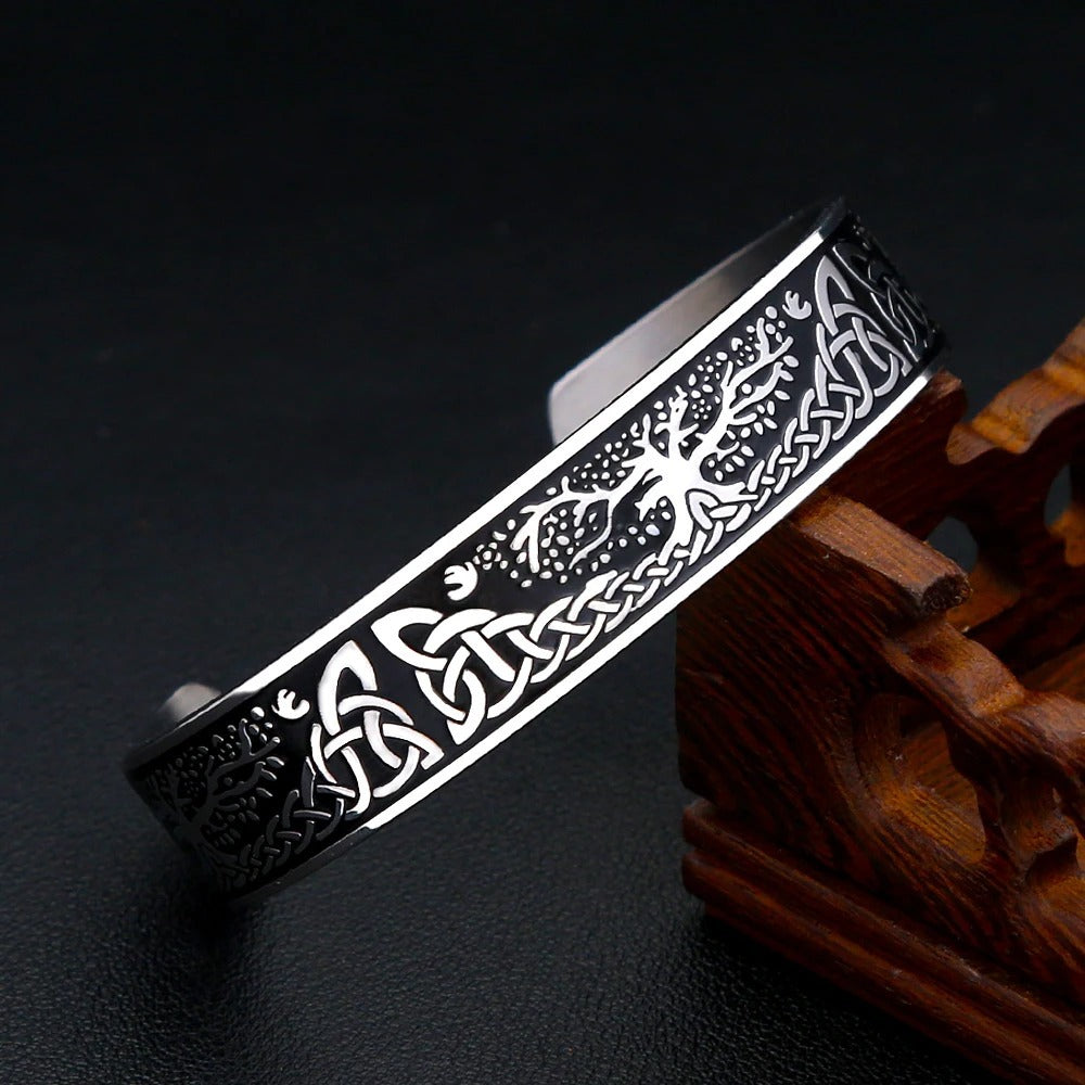Celtic Tree of Life Viking Stainless Steel Men's Bracelet