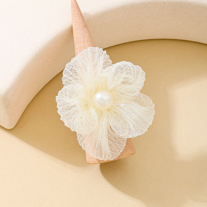 Charming Flower Gauze Lady Ring for Fashionable Women