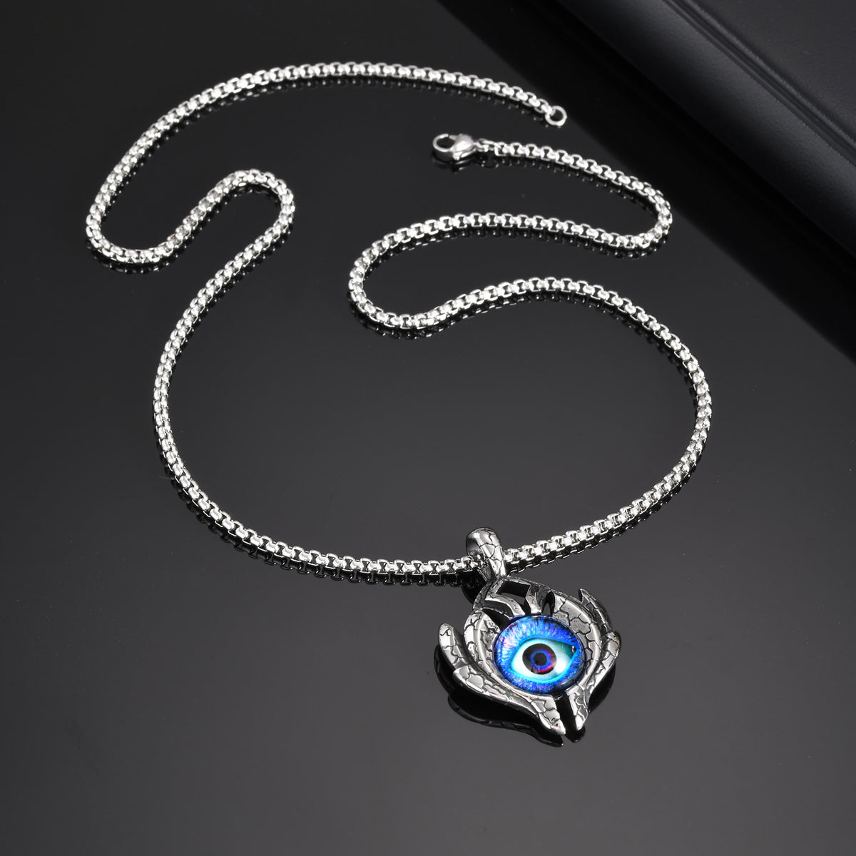 Stainless Steel Devil's Eye Pendant Necklace – Man Street Hip Hop