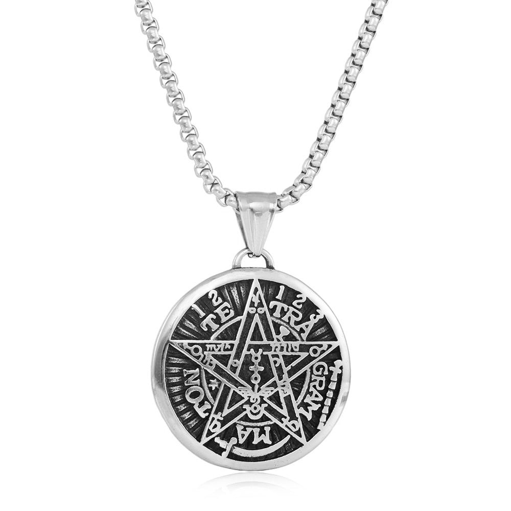 European And American Stainless Steel Five-Pointed Star Pendant