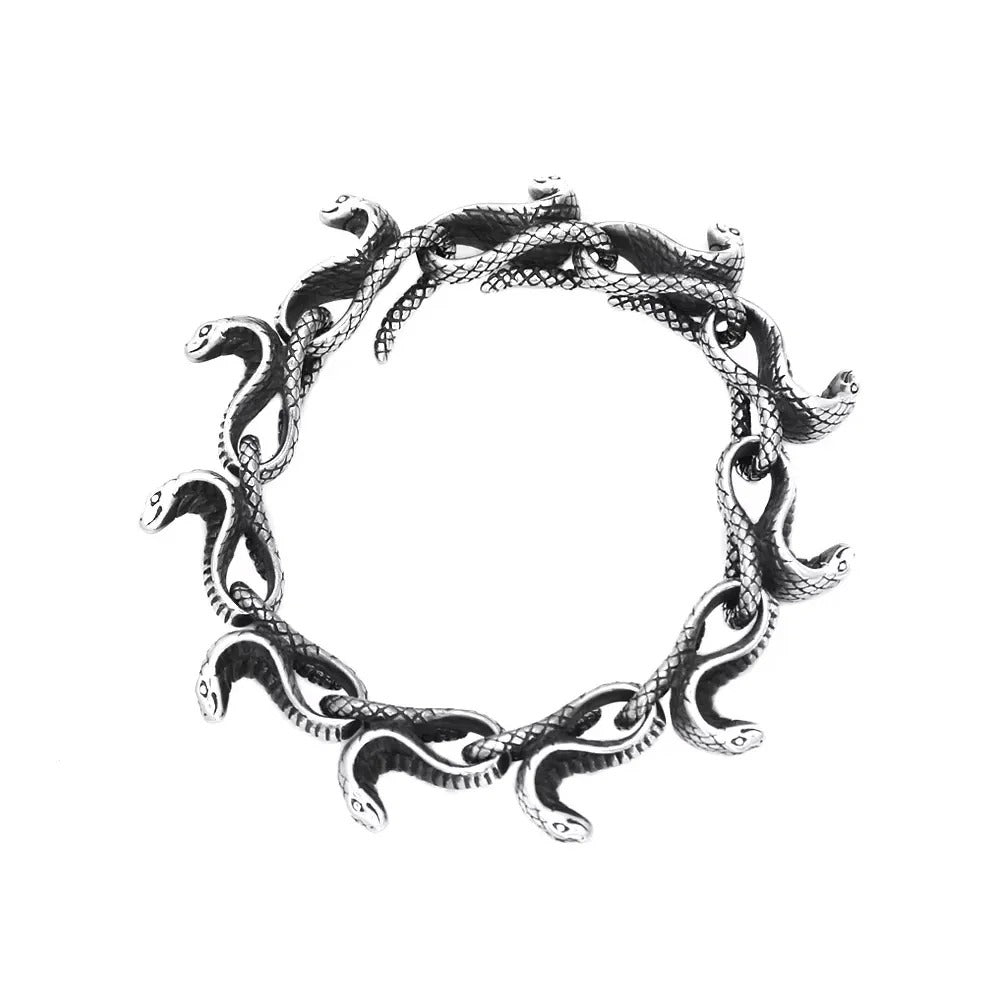 Punk Snake Stainless Steel Bracelet