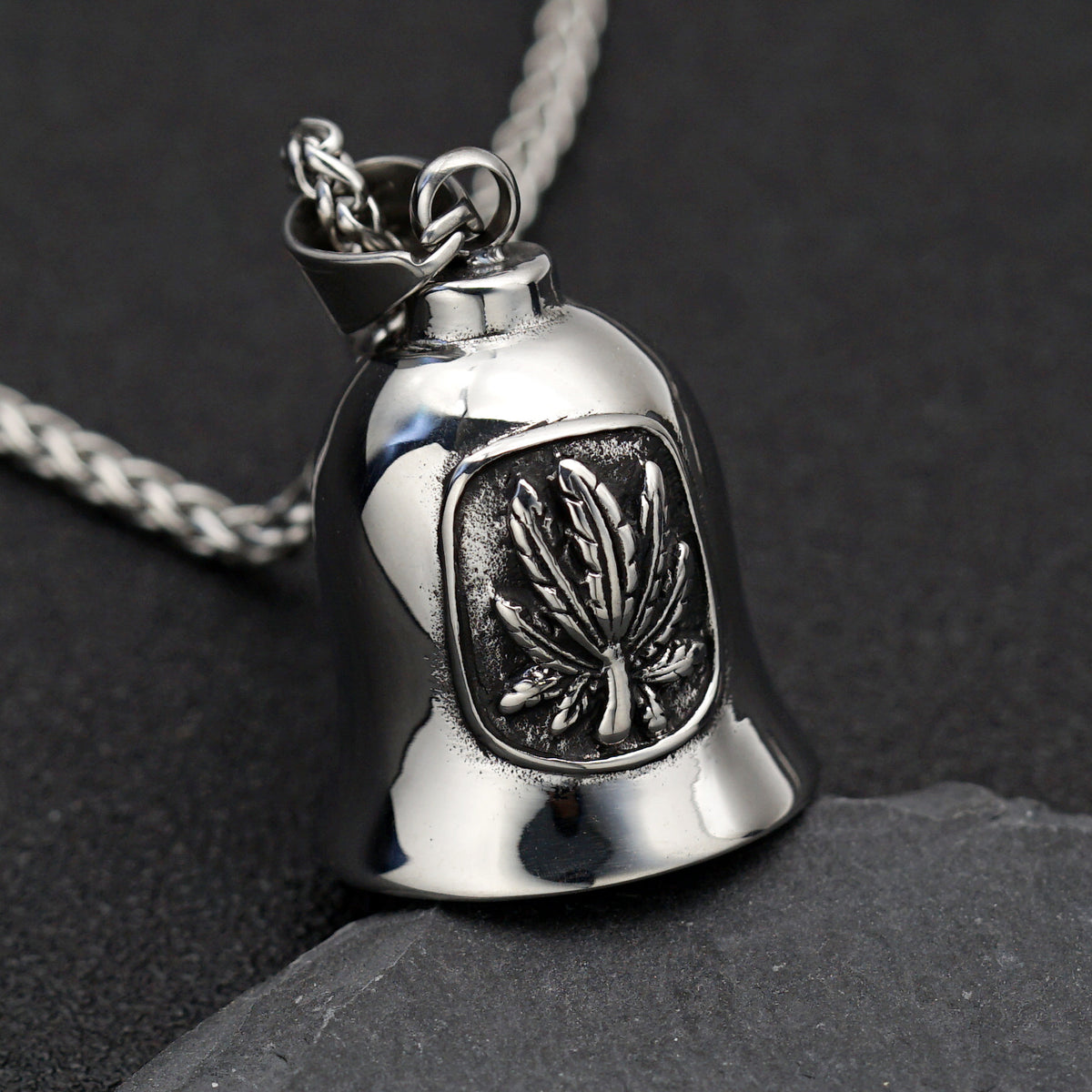 Punk Maple Leaf Stainless Steel Pendant Necklace