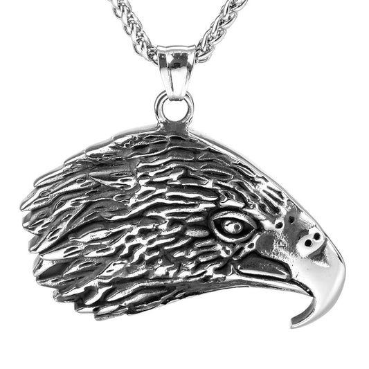 Vintage Eagle Stainless Steel Men's Pendant Necklace