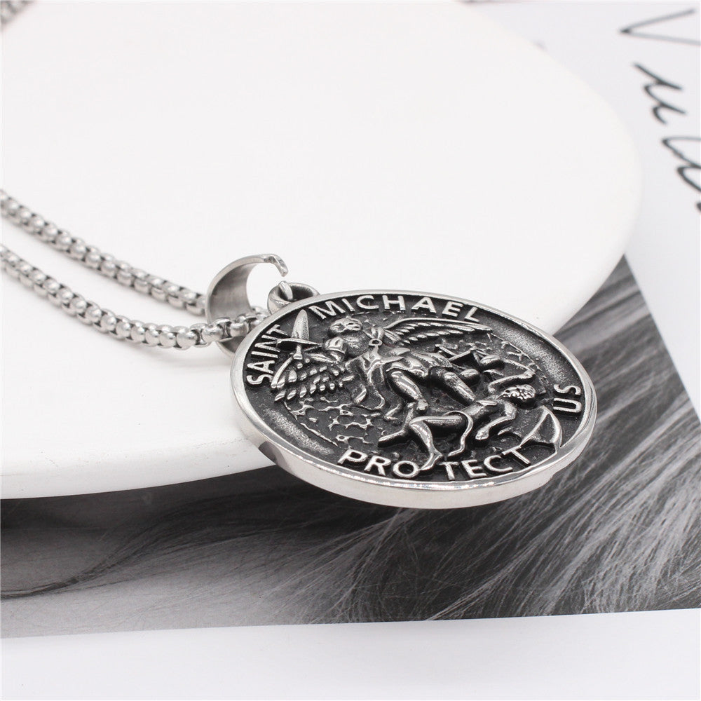 Greek Mythology Pendant Premium Titanium Steel Unisex Necklace By Planderful For Men And Women