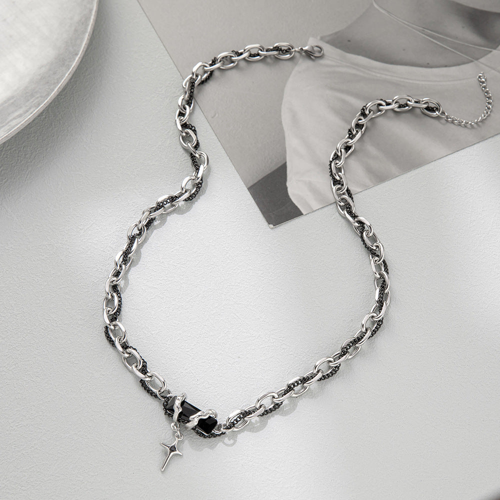 Planderful Jewelry Stainless Steel Necklace Unisex Collarbone Chain For Everyday Style