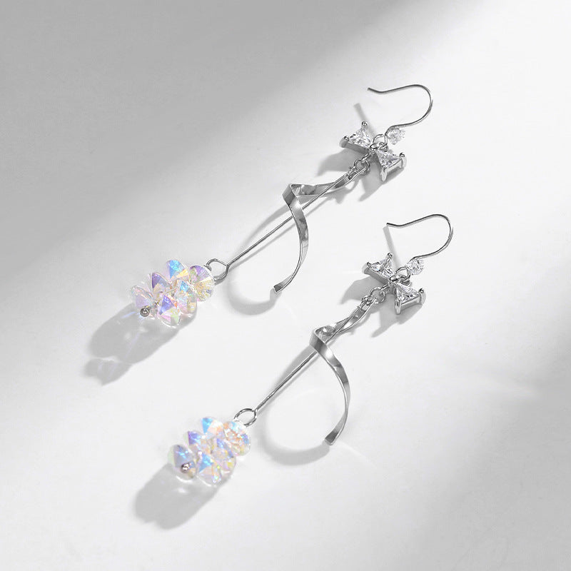 French Bow 925 Sterling Silver Earrings