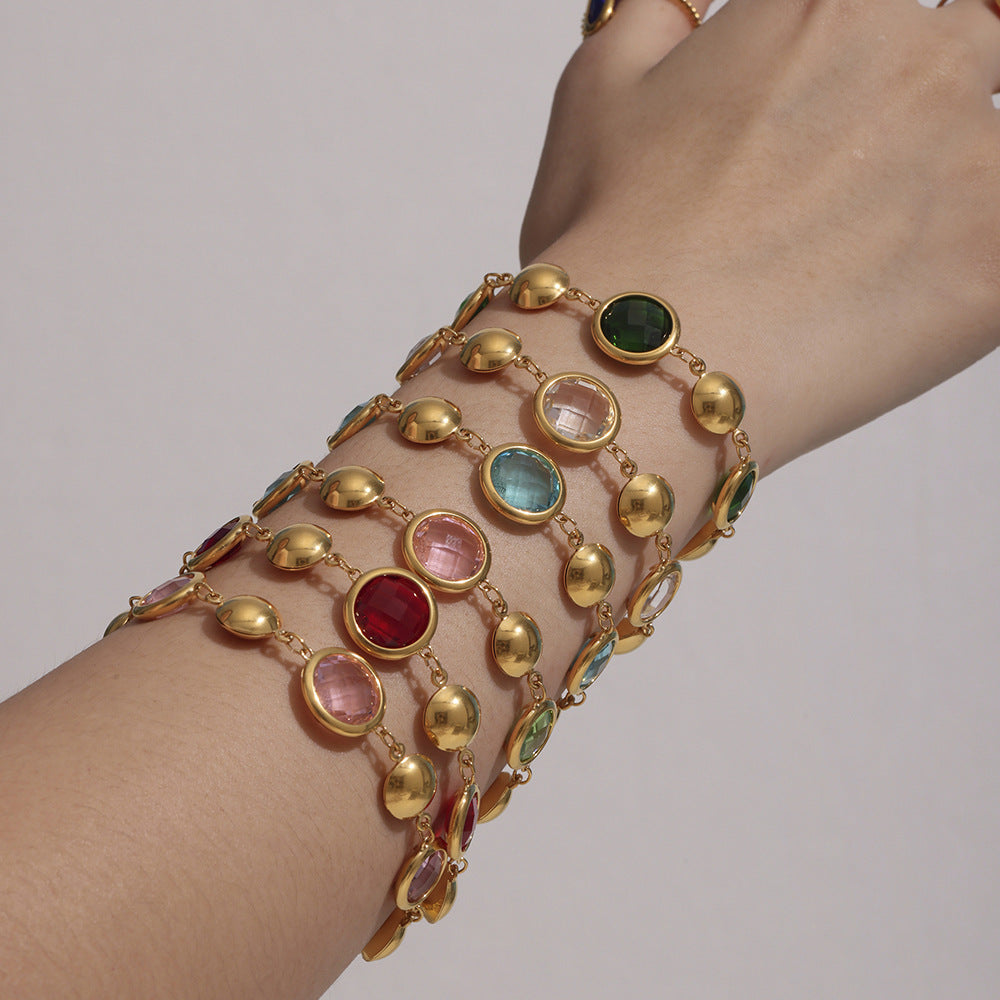 Planderful Everyday Genie Round Cut Glass Bracelet For Her