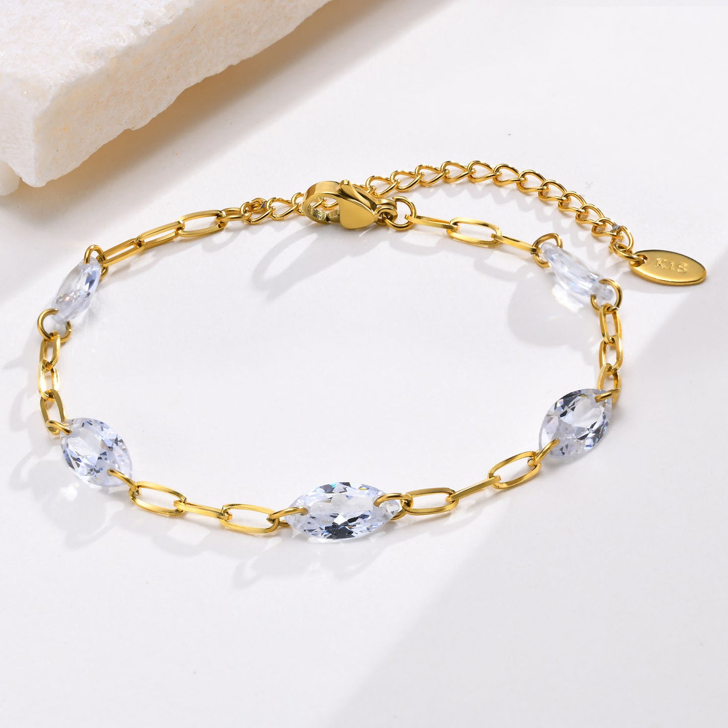 Titanium Steel Temperament Fashion Jewelry Gold Cross Bracelet