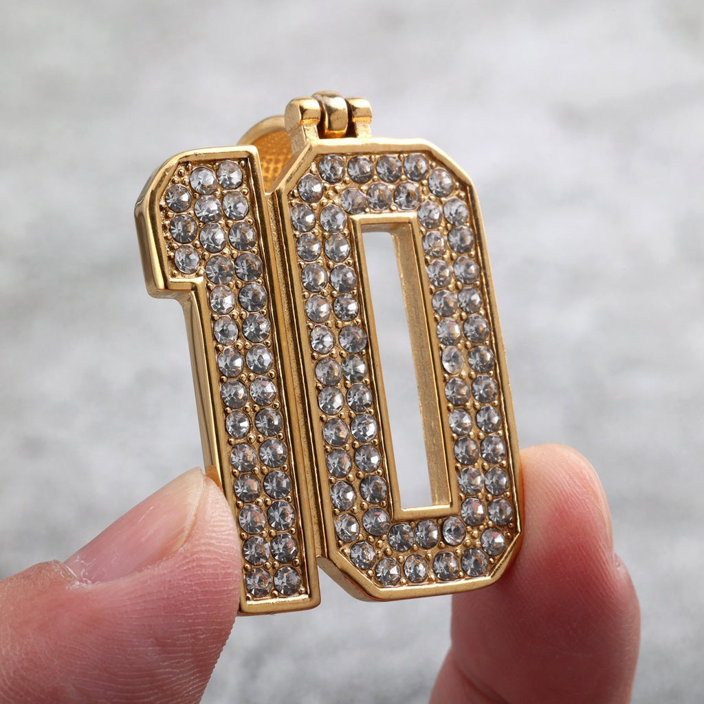 Single-Sided Zircon Stainless Steel Men's Pendant Necklace