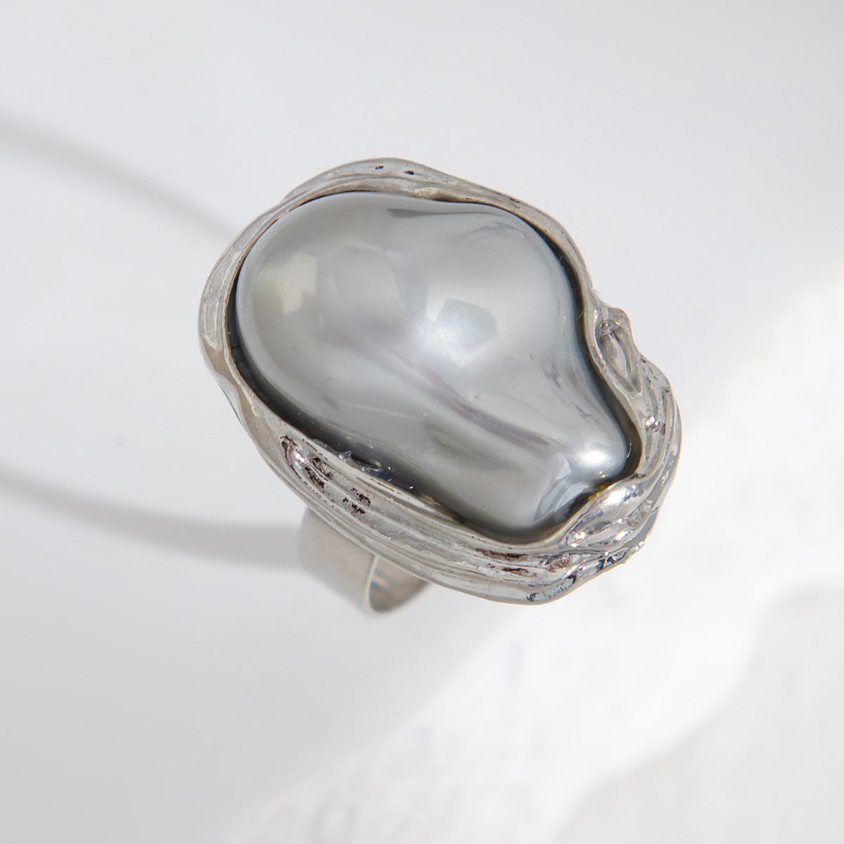 Baroque Imitation Pearl Ring By Planderful Vienna Verve Geometric Statement Jewelry For Women