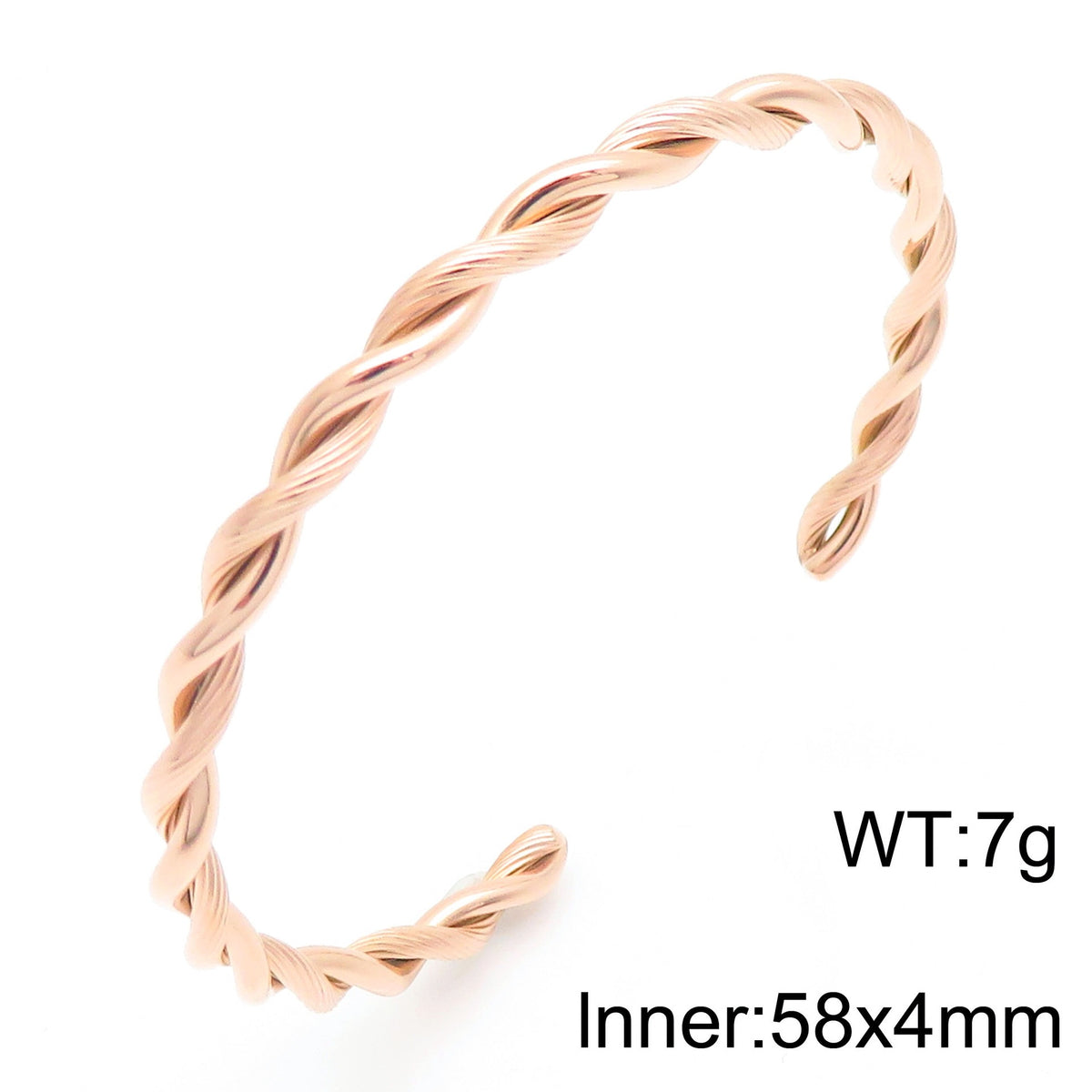 Extremely Wind C-Shaped Titanium Steel Bracelet – Neutral Twist Hammer Open Stainless