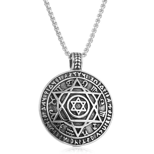 1. Planderful Hexagram Stainless Steel Pendant for Men