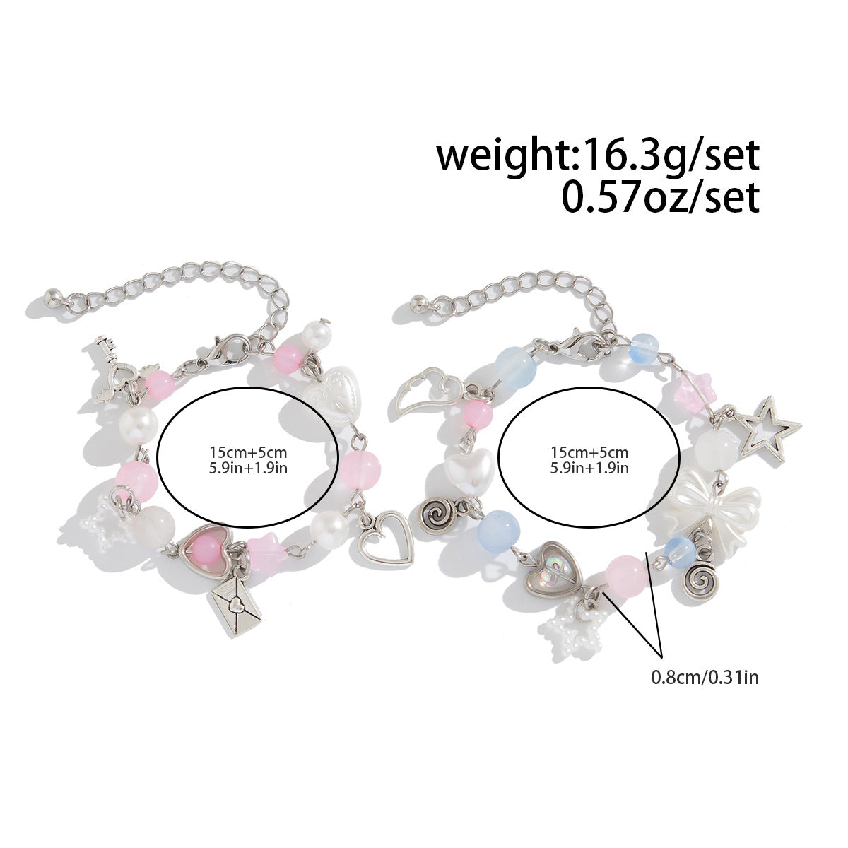 Planderful Vienna Verve Bracelet For Women Pastoral Bow Tassel Imitation Pearl Star Jewelry