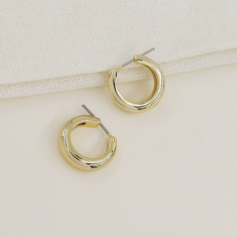 Trendy European Copper Circle Earrings - Vienna Verve by Planderful