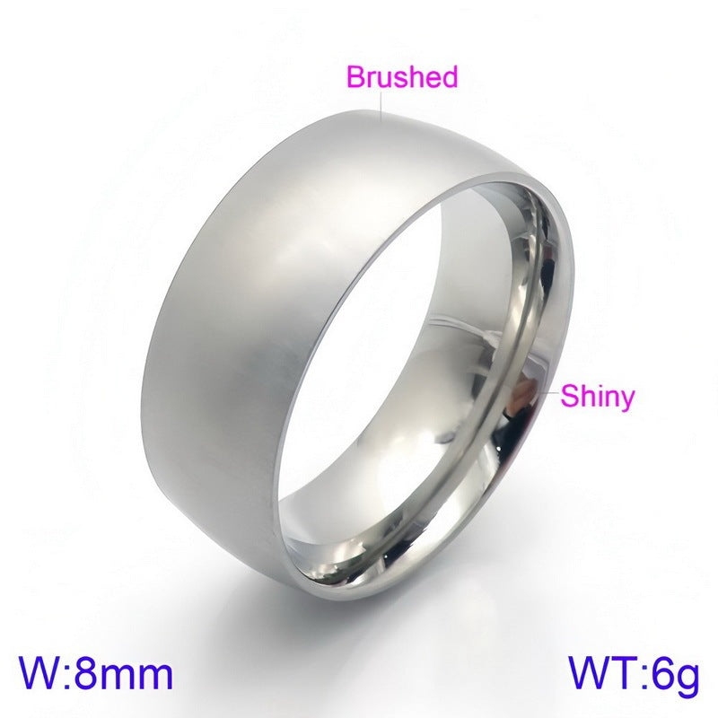Inner Ring Polished Outer Arc Brushed Ring Multi-Specification Plain Ring Loach Back Ring