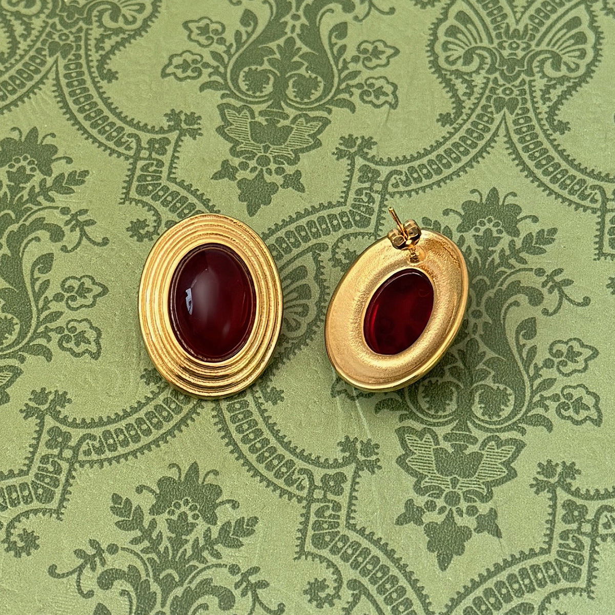 Planderful Earrings For Women Color Stone Oval Geometric