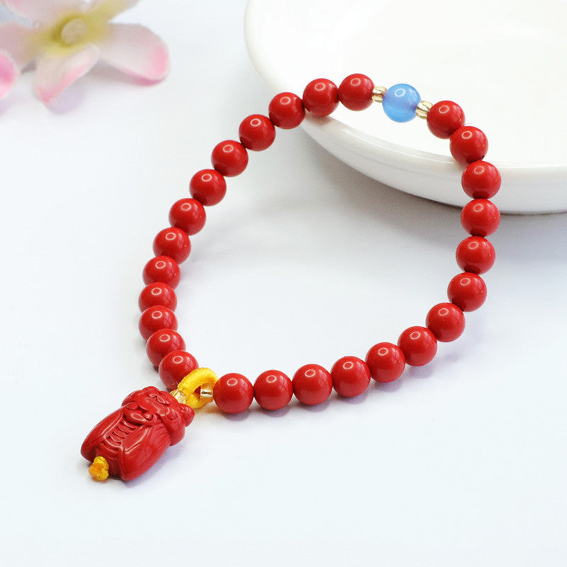 Red Sand Cicada and Vermilion Sand Sterling Silver Bracelet Set