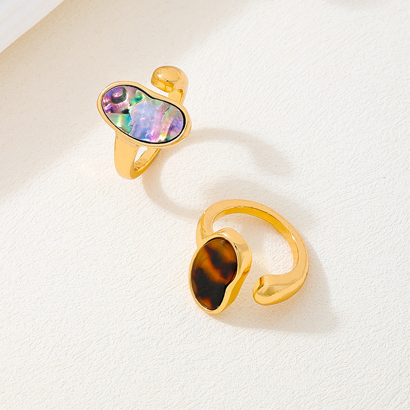 Fashionable Leopard Print Gemstone Ring for Women by Planderful