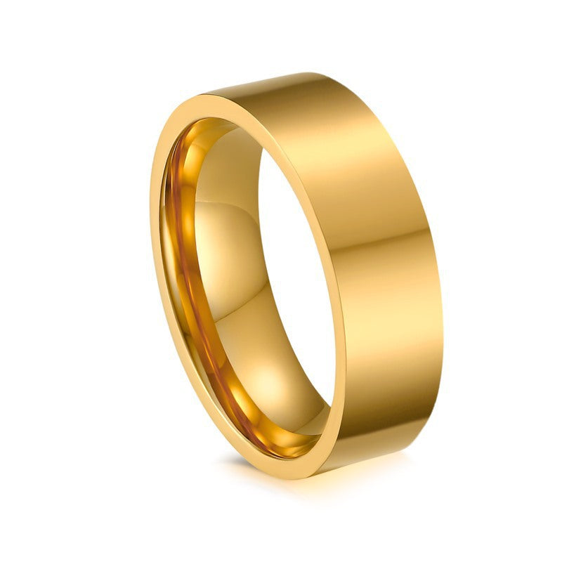 Titanium Steel Japan and Korea Simple Smooth Surface Ring
