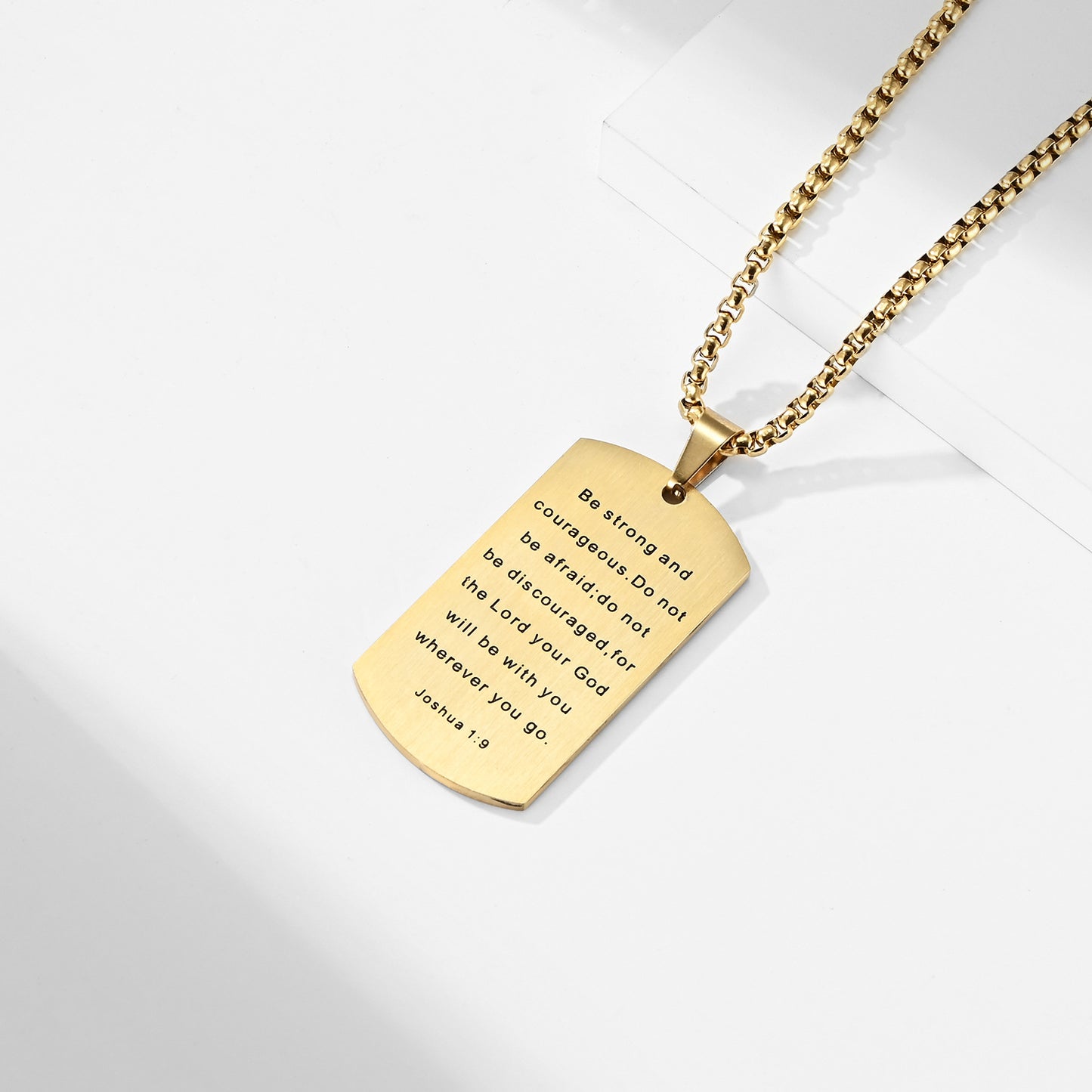 Steel Necklace – Minimalist Cross Pendant