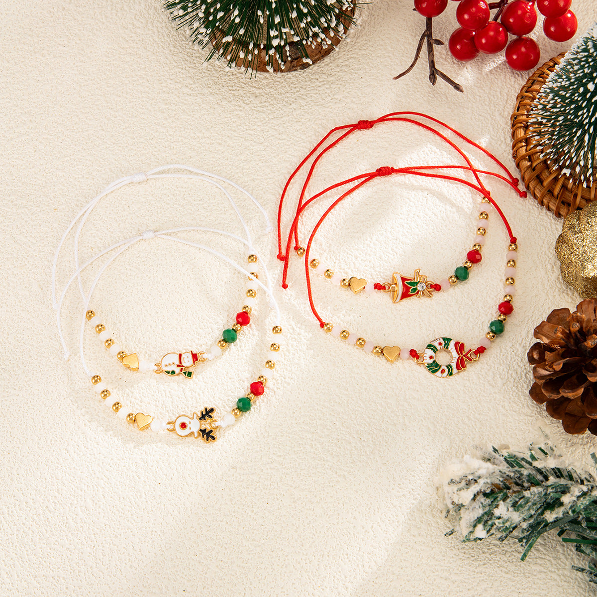 Planderful Beaded Elk Bracelet Adjustable Festive Statement Jewelry For Women Christmas Gift Vienna Verve