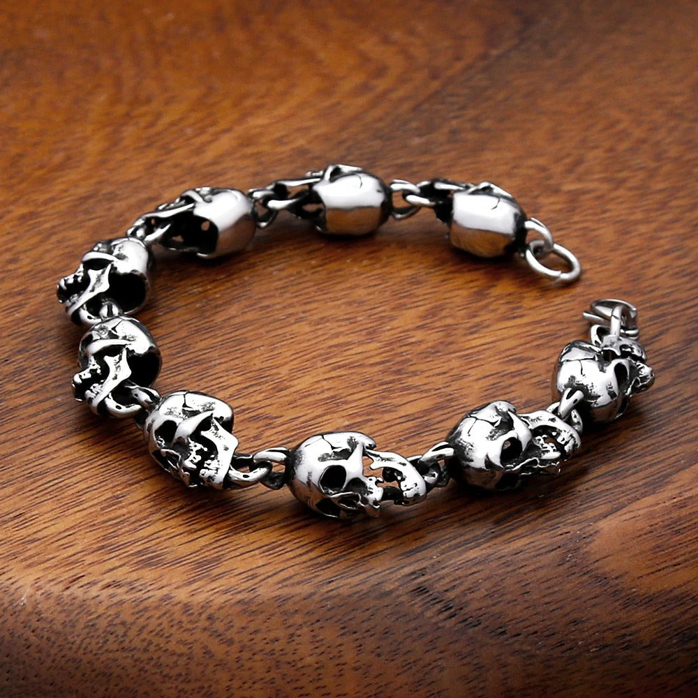 Skull Halloween Stainless Steel Men's Bracelet