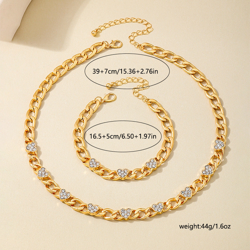 Planderful Vienna Verve Thick Chain Jewelry Set for Women