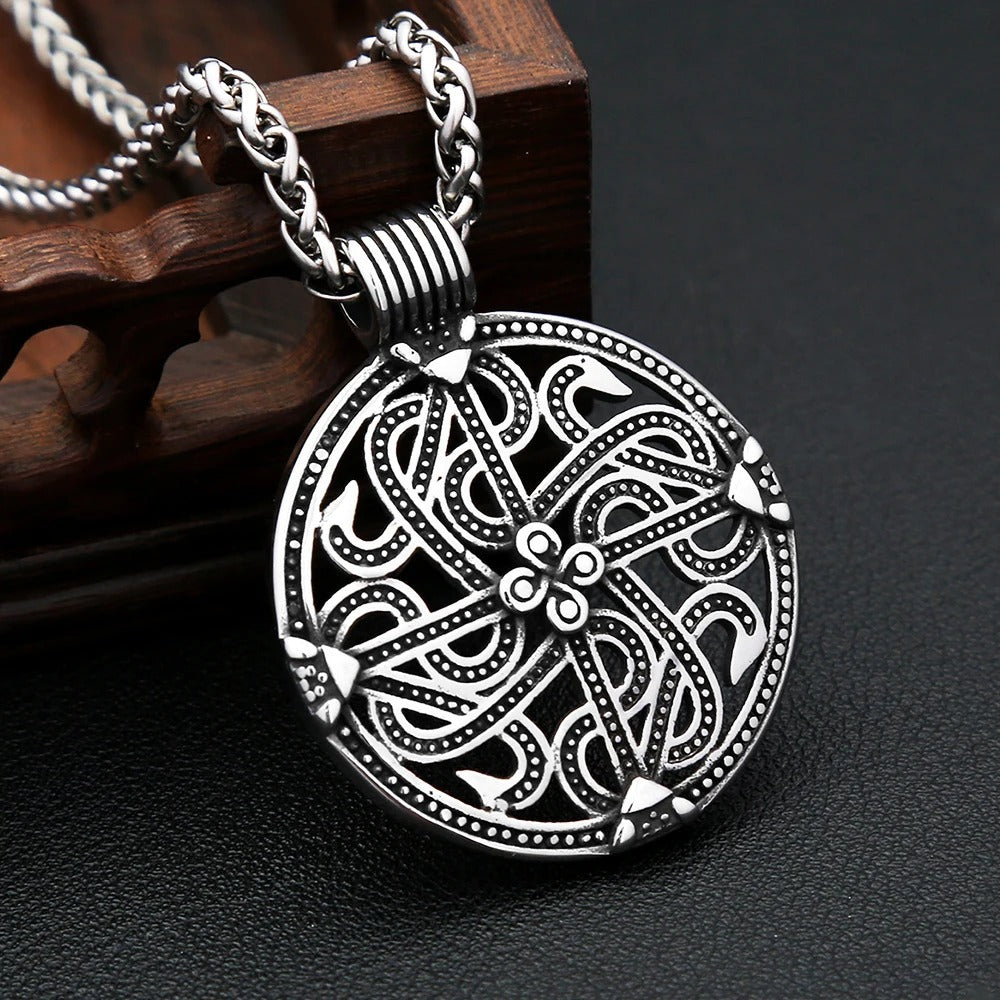 Celtic Viking Stainless Steel Men's Pendant Necklace