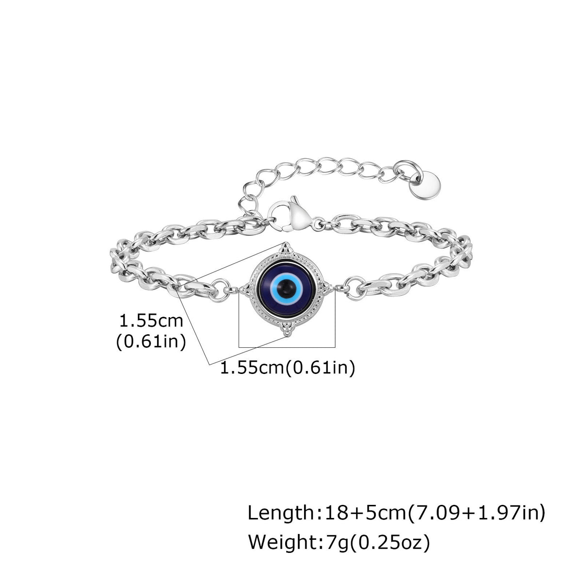 Devil's Eye Stainless Steel Bracelet for Men