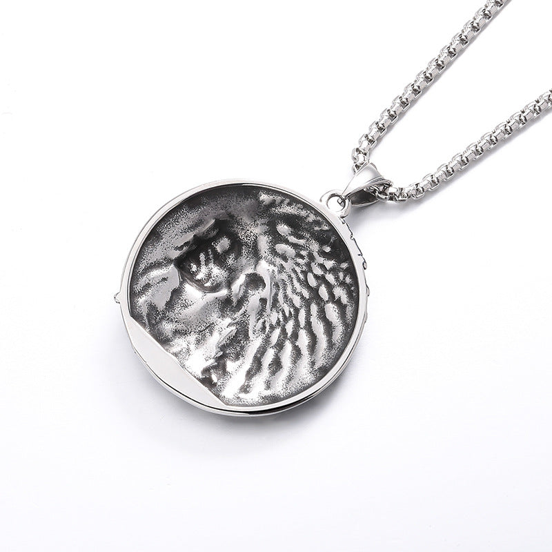 Stainless Steel Necklace - Statement Hip-Hop Pendant For Men
