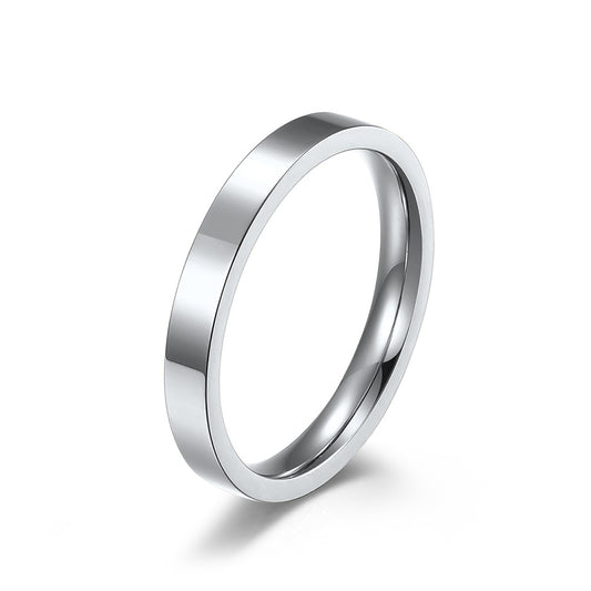 Simple 3MM Stainless Steel Stackable Ring for All