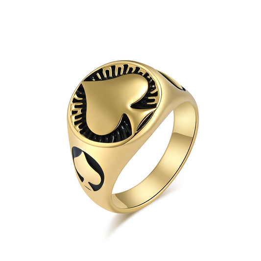 Steel Ring – Vintage Punk Spade