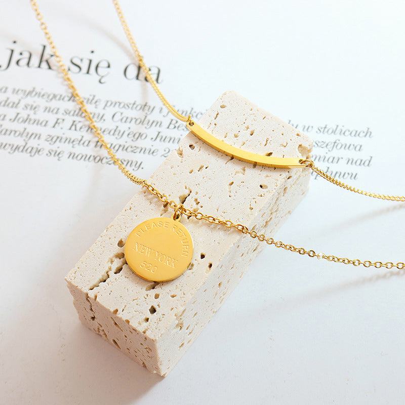 Chic Smiling Pendant Double Layer Necklace for Women