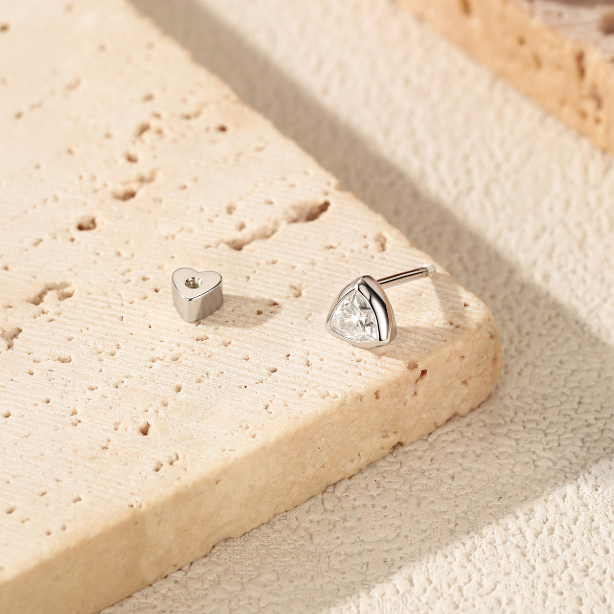 925 Sterling Silver Kite-Cut Moissanite Stud Earrings