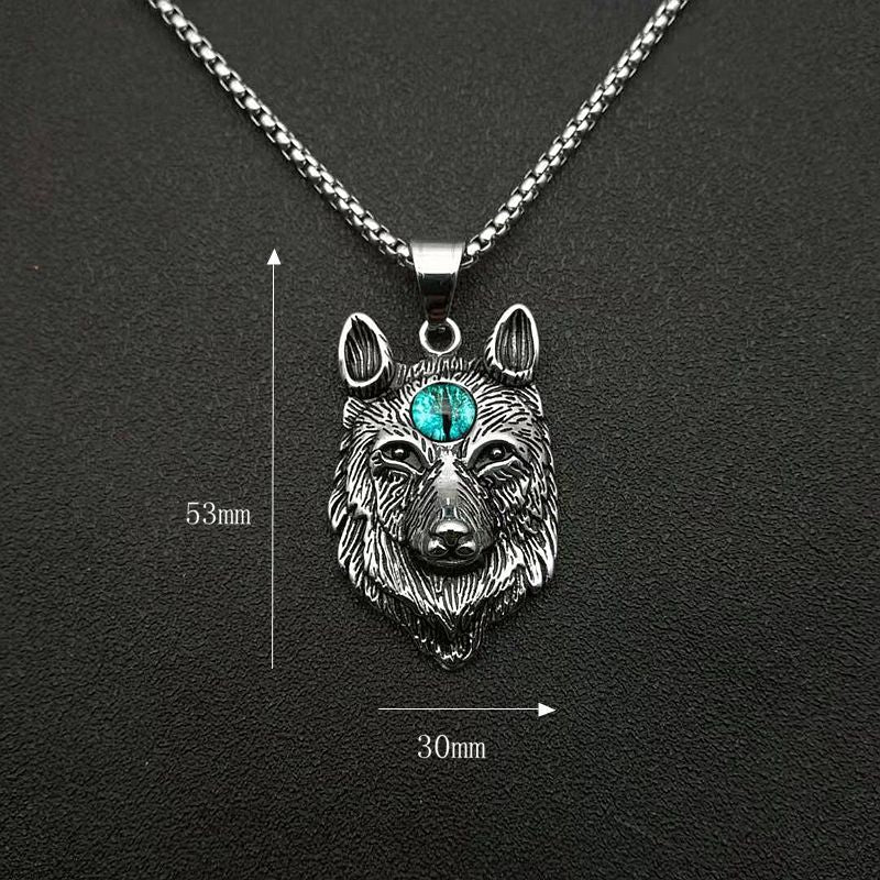 Steel Necklace – Vintage Nordic Vikings Punk Totem Pendant For Everyday Style Look