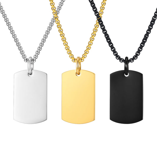 Geometric Stainless Steel Necklace for Men