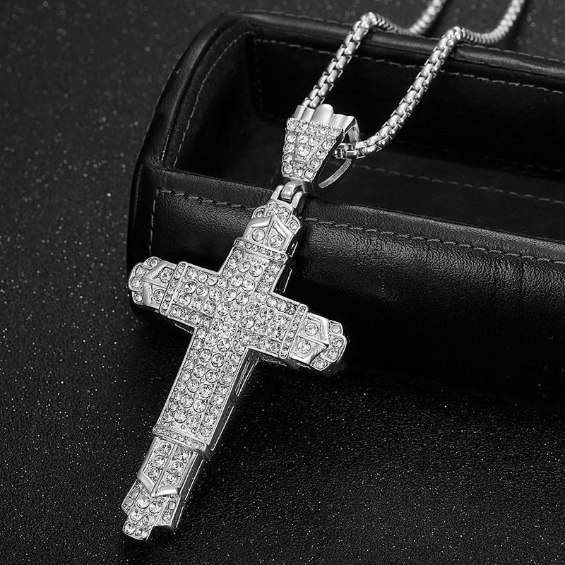 Punk Cross Stainless Steel Pendant Necklace