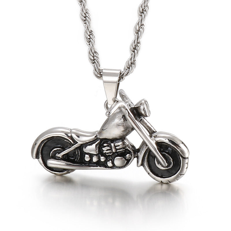 Trendy Hip-Hop Skull Animal Titanium Steel Men's Pendant