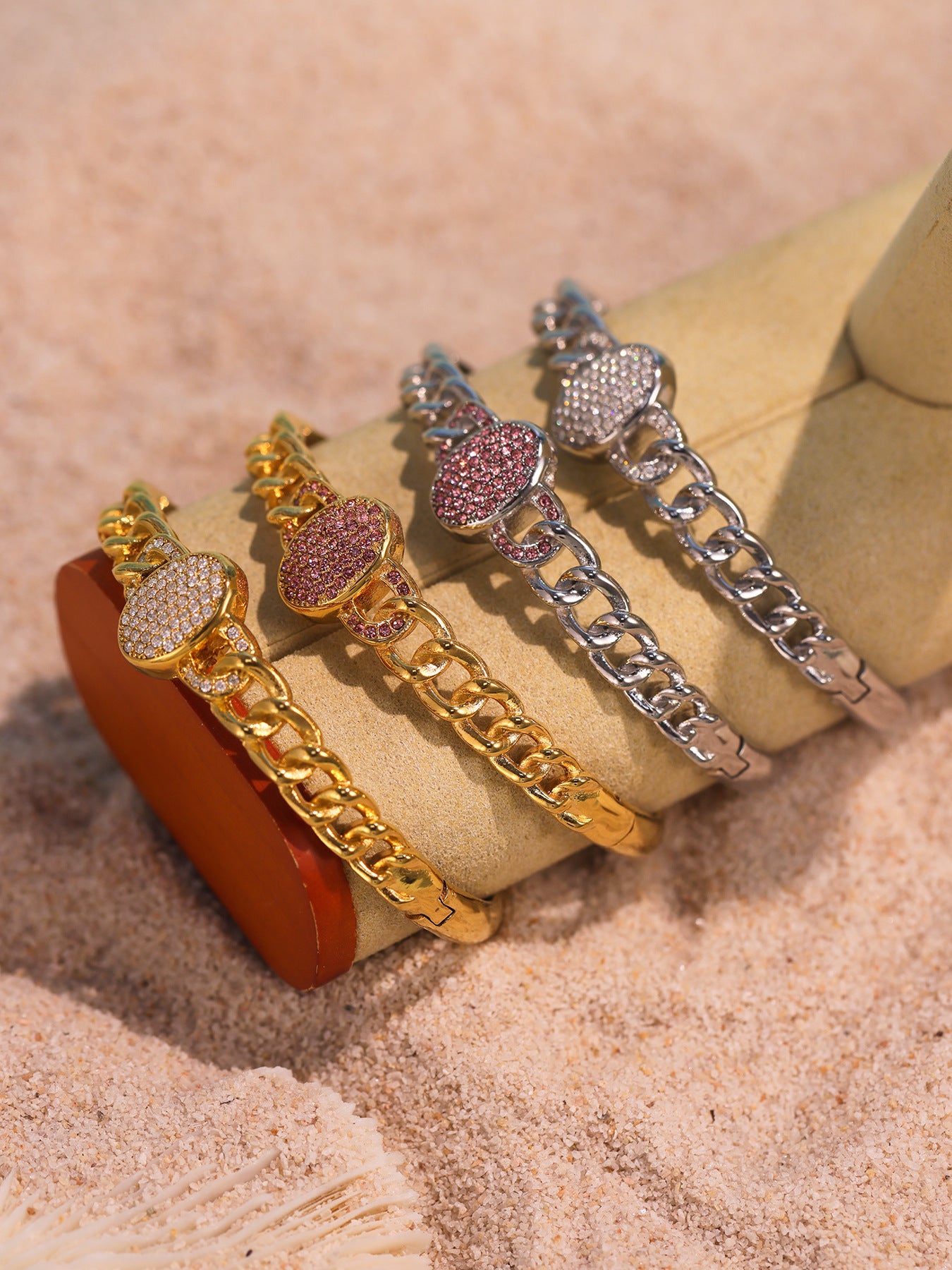 Planderful Stainless Steel NK Chain Zircon Bracelet Unisex